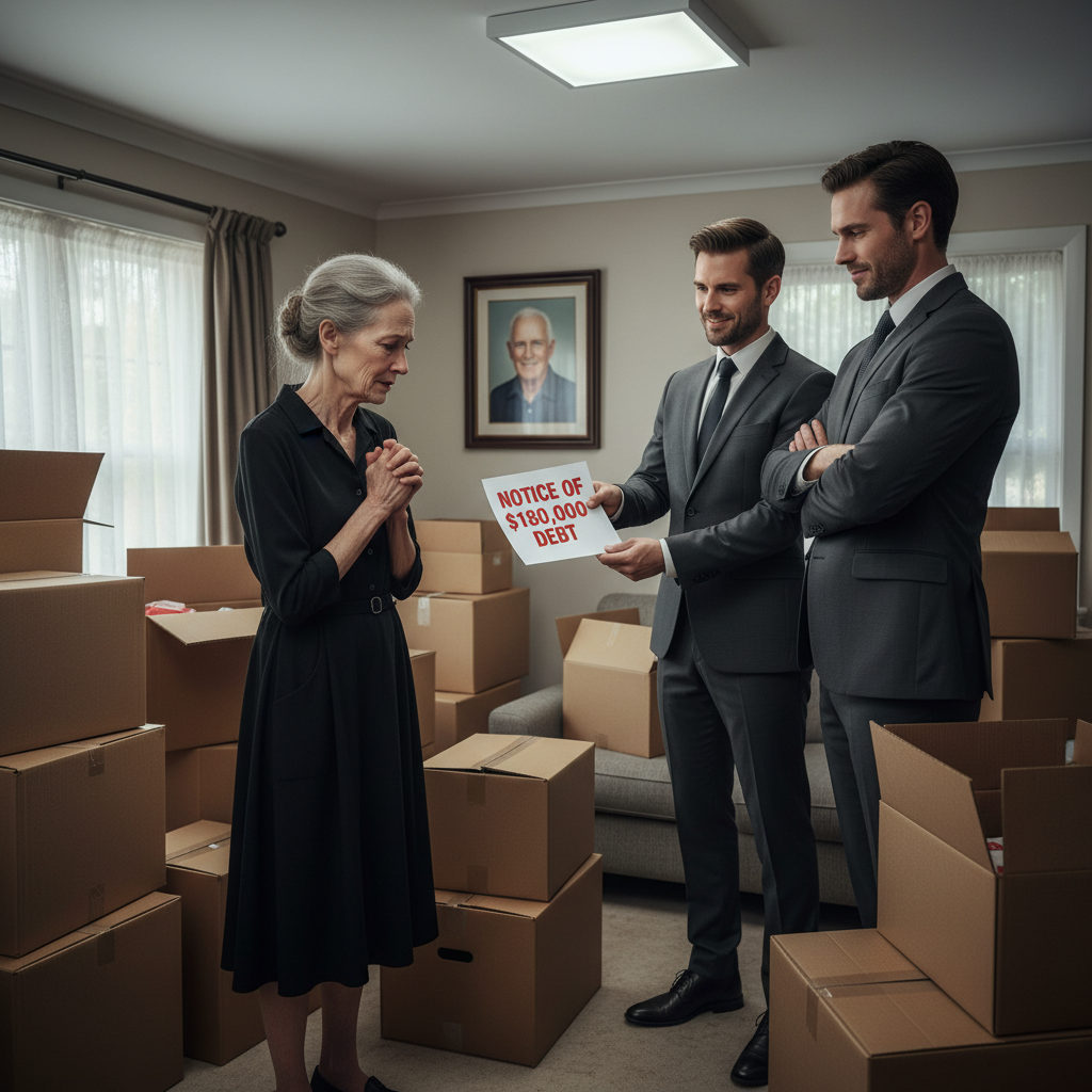 I Spent 22 Years Caring For My Husband, But His 2 Greedy Sons Gave Me Just 30 Days To Pack My Life And Leave. They Laughed While Handing Me A $180,000 Debt Notice While They Claimed A $2,000,000 Inheritance For Themselves. They Didn’t Know I Discovered A Hidden Safety Deposit Box At The Bank Yesterday. What Happened Next Shocked Everyone…