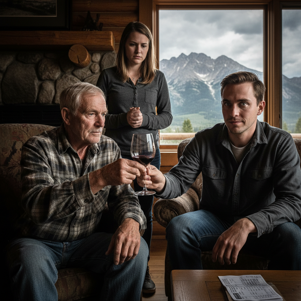 My Son And His Wife Planned A “Dream Vacation” To Montana For My 67th Birthday. I Overheard Them Whispering About How My $1 Million Estate Would Solve Their Gambling Debts Once I “Accidentally” Fell Off A Cliff. Now We’re At The Cabin, And My Son Just Handed Me A Glass Of Wine With A Very Strange Look In His Eyes…
