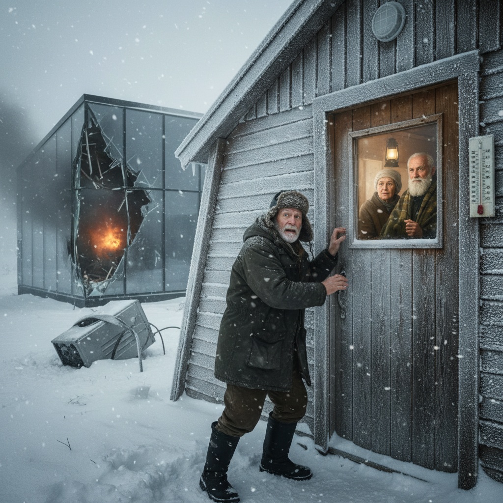 My Rich Neighbor Mocked My 73-year-old Husband For Building A “Coffin” Around Our Cabin. Then The Temperature Dropped To -58°f And His Modern Heater Exploded. Now He’s Pounding On Our Door Begging For His Life. Would You Let Him In?