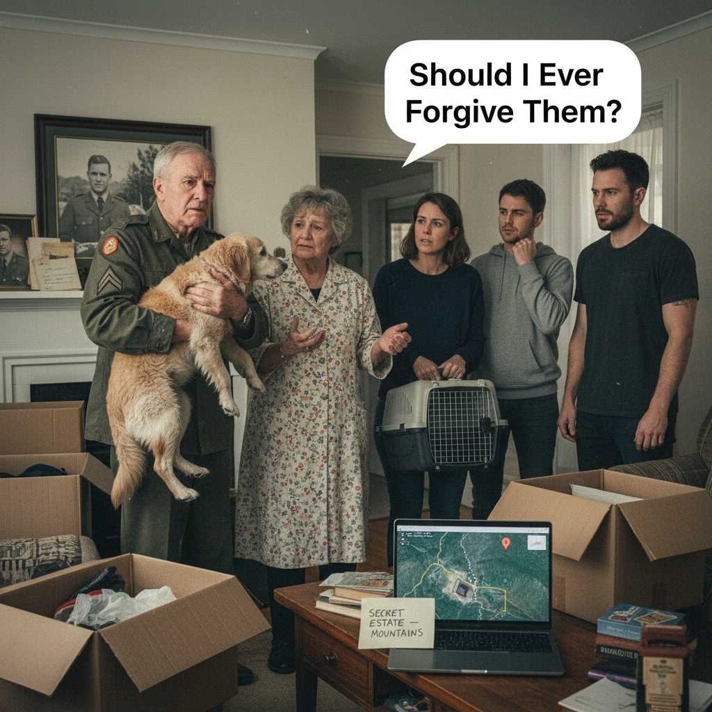 My Children Sold Our Home Behind Our Backs And Tried To Take Our Senior Dog. They Didn’t Know My Late War Buddy Left Me A Secret Estate In The Mountains. Should I Ever Forgive Them?