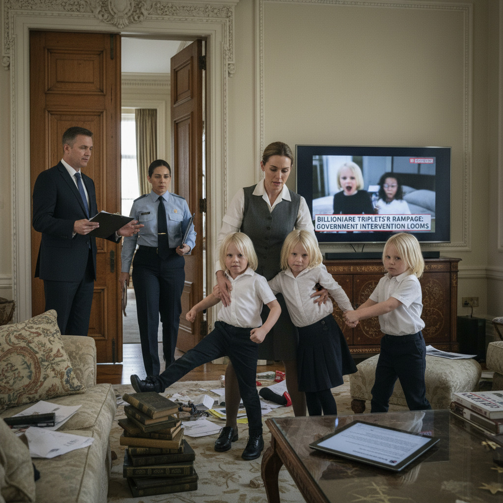 I Became The 18th Nanny For A Billionaire’s ‘devil’ Triplets After 17 Women Quit In Fear. The Media Leaked A Video Of Their Outbursts And Now The Government Is At Our Door To Take Them Away. I Have One Chance To Save This $2 Billion Family, But Then The Social Worker Walked In And…