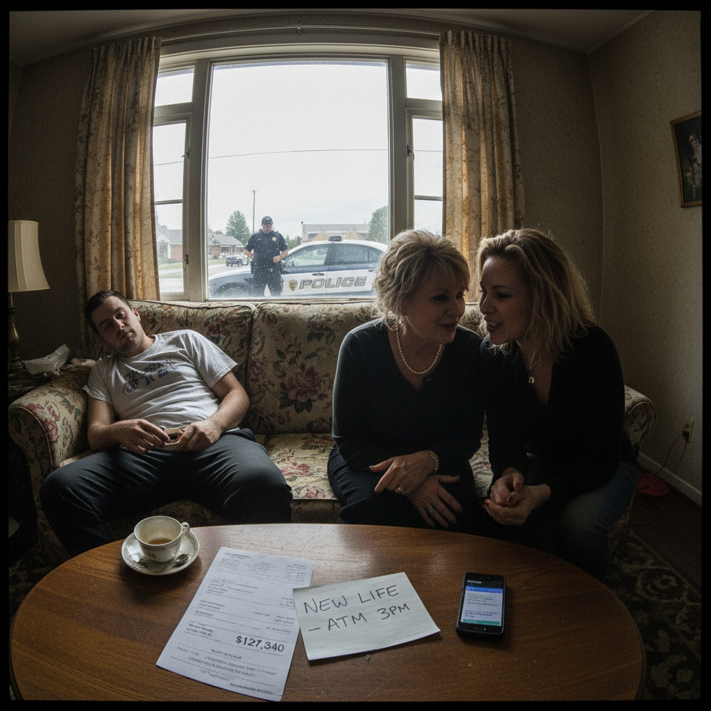 My Wife And Mother-in-law Drugged My Tea To Steal My $127,340 Inheritance. They Think I’m Unconscious While They Whisper About Their New Life Without Me. They Don’t Know I Poured The Drink Away And The Police Are Already Waiting At The Atm.