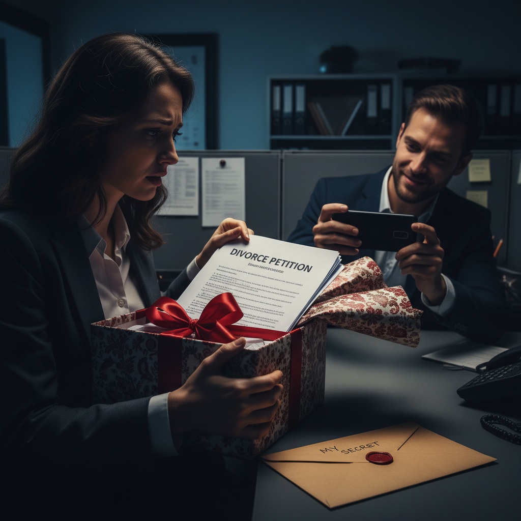 My Husband Filmed Me Opening A “Special” Birthday Gift At My Job. It Was Divorce Papers. He Didn’t Realize I Had An Even Bigger Secret Ready To Reveal.